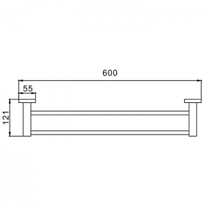 Полотенцедержатель FRAP двойный F30309