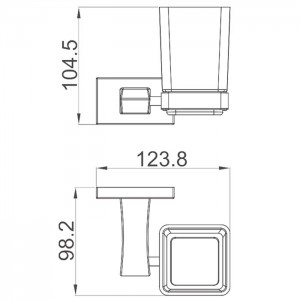 Держатель + Стакан GAPPO G0706-6