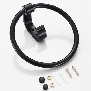 Полотенцедержатель "кольцо", чёрный LEDEME L5504