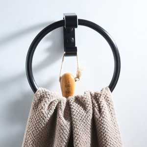 Полотенцедержатель "кольцо", чёрный LEDEME L5504