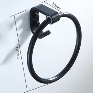 Полотенцедержатель "кольцо", чёрный LEDEME L5504