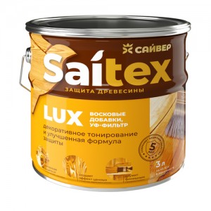 Деревозащитное средство Saitex LUX Белый 3 л.