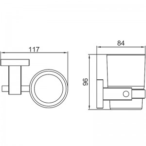 Стакан настенный стекло LEDEME L71806