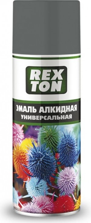 Эмаль аэроз.алкид.универс. REXTON RT-100.80 Серый 520 мл