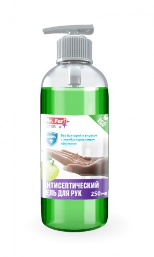 Гель для рук антибактериальный Mr Far 250 мл антисептический ПЭТ
