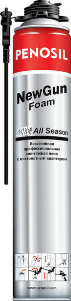 Пена монтажная Penosil NEW GUN/Easy GUN Foam проф с адаптером всесезонная 750мл A1628Z