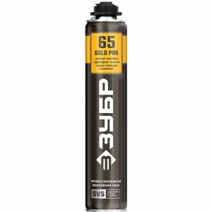 Пена монтажная Зубр GOLD PRO-65 850мл всесезон 41157