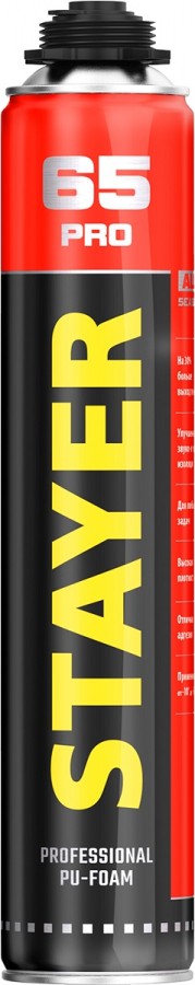Пена монтажная STAYER Профи 65 всесезон 800мл 41137