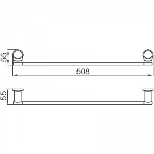 Полотенцедержатель одинарный 50см хром LEDEME L30101-1