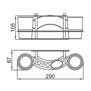 Держатель 2 стакана з/щётка и паста LEDEME L101