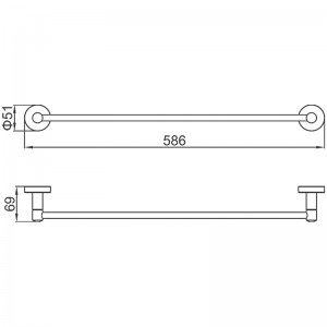 Полотенцедержатель одинарный 60 см LEDEME L71701