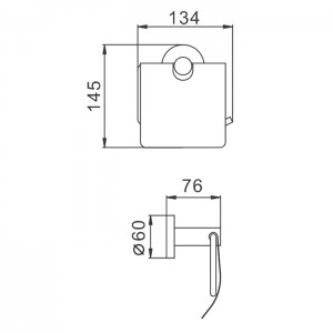 Бумагодержатель черный FRAP F30203