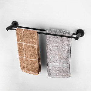 Полотенцедержатель двойной черный FRAP F30209