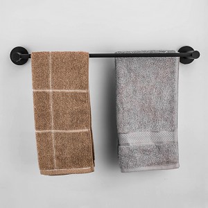 Полотенцедержатель двойной черный FRAP F30209