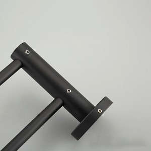 Полотенцедержатель двойной черный FRAP F30209