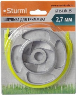 Шпулька Sturm GT3513M-25 пластиковый корпус, квадрат,2,4х27мм