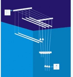 Сушилка д/белья ЛИАНА-Люкс потолочная 5 линий, 2,2 м креп арт. С-009