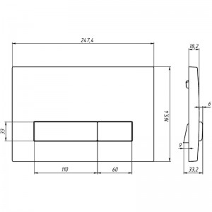 Инсталляция BERGES для скрытого монтажа унитаза АТОМ Line 410 кнопка белая 040339