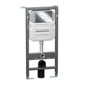 Система инсталляции для ун. CERAMICANOVA Envision с кнопкой смыва Roud цвет хром CN1001CH