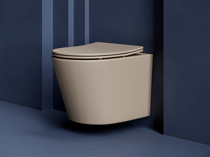 Унитаз подвесной Balearica Rimless (цвет Капучино Матовый), глуб.смыв, с крепеж. для полн. CN6000MC