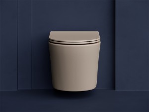 Унитаз подвесной Balearica Rimless (цвет Капучино Матовый), глуб.смыв, с крепеж. для полн. CN6000MC