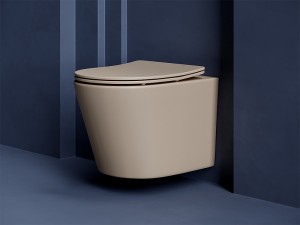 Унитаз подвесной Balearica Rimless (цвет Капучино Матовый), глуб.смыв, с крепеж. для полн. CN6000MC