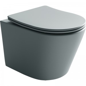 Унитаз подвесной Balearica Rimless (цвет Антрацит Матовый), глубокий смыв CN6000MH