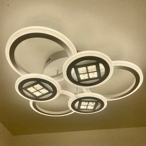 Люстра светодиодная LI8860/3+3 WH RGB 144W+8W(RGB) Пульт Диммер