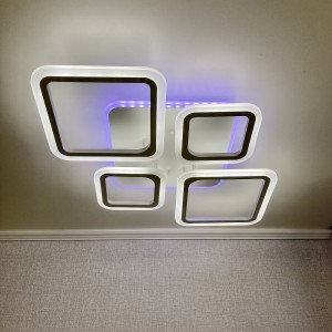 Люстра светодиодная LI8822/2+2 WH RGB 88W+8W(RGB) Пульт Диммер