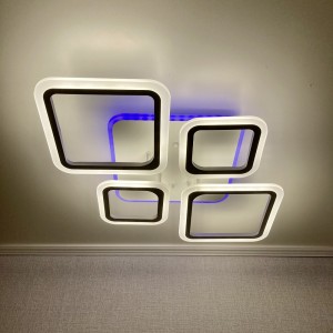 Люстра светодиодная LI8822/2+2 WH RGB 88W+8W(RGB) Пульт Диммер