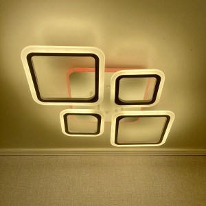 Люстра светодиодная LI8822/2+2 WH RGB 88W+8W(RGB) Пульт Диммер