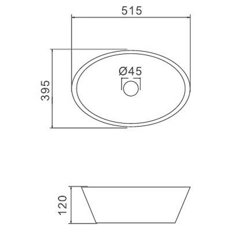 Раковина керамическая белая Gappo GT306