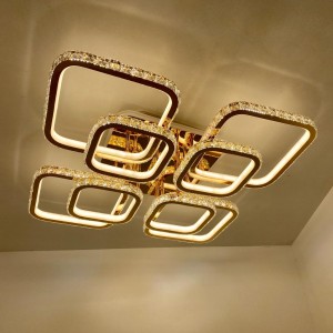 Люстра светодиодная DK5820/4+4F FGD RGB 408W+10W(RGB)