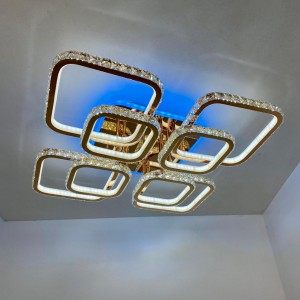Люстра светодиодная DK5820/4+4F FGD RGB 408W+10W(RGB)