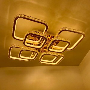 Люстра светодиодная DK5820/4+4F FGD RGB 408W+10W(RGB)