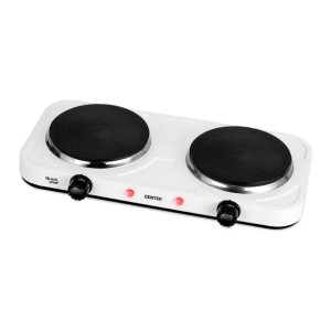 Плитка электрическая Centek CT-1507 (белый) 2конф ЧУГУН 155мм, 2000Вт, индикатор работы