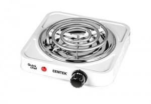 Плитка электрическая Centek CT-1508 (белая) 1конфорка ТЭН 140мм, 1000Вт, индикатор работы