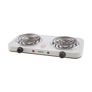 Плитка электрическая Centek CT-1509 (белая) 2конфорки ТЭН 140мм, 2000Вт, индикатор работы