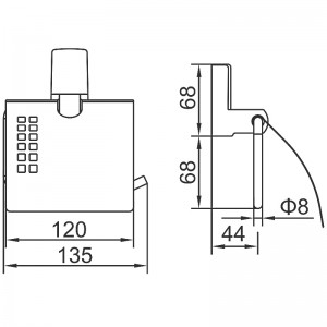 Бумагодержатель с крышкой LEDEME L30303