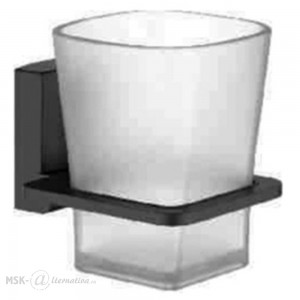 Стакан одинарный настенный (стекло) Чёрный LEDEME L30306B