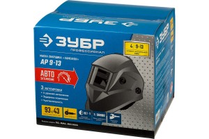 Маска сварщика с авто светофильтром 4/9-13 затемнение АР 9-13 ЗУБР 11073