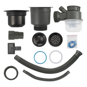 Мойка врезная 50*50см ГРАФИТ толщина 3,0*1 мм,глубина 200 мм +большой сифон FABIA PROFI 50503G