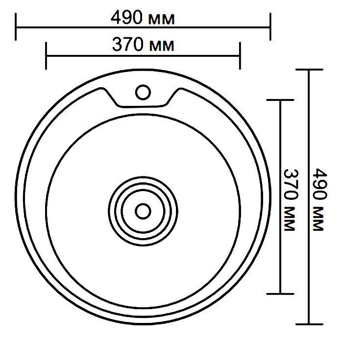Мойка 490мм LEDEME L64949