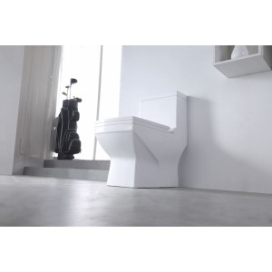 Унитаз моноблок SM9006A, сиденье ДП (с гофрой и подводкой) EvaGold