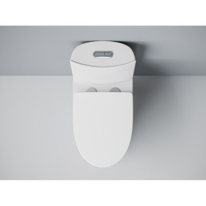 Унитаз моноблок SM9612, безободковый,(с гофрой и подводкой) тонкое сиденье ДП с быстр.съёмом EvaGold