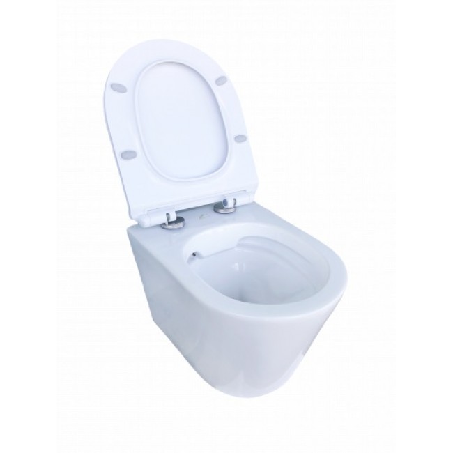 Унитаз подвесной K47, безободковый, сиденье ДП, крепления EvaGold