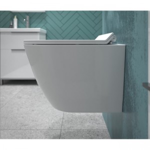 Унитаз подвесной K47, безободковый, сиденье ДП, крепления EvaGold