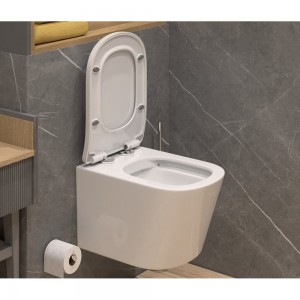 Унитаз подвесной K50, безободковый, сиденье ДП, крепления EvaGold