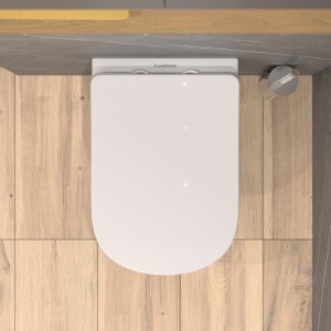 Унитаз подвесной K50, безободковый, сиденье ДП, крепления EvaGold