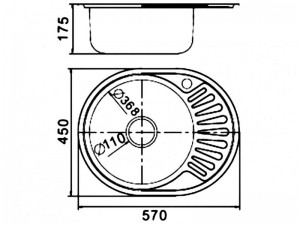 Мойка 57*45*17.5 матов FS64557